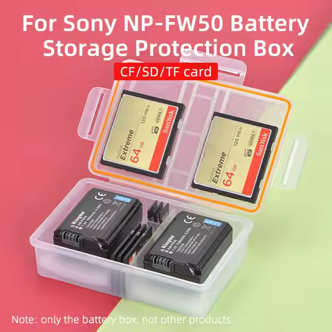 KingMa NP-FW50 Plastic Battery Case Holder Battery Storage Box For Sony NP-FW50 Battery DSC-RX10M2 A