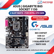 Asus / Gigabyte B85 Socket 1150 DDR3 Intel B85M Motherboard B85M-D3V B85M-F 4th Gen Mobo