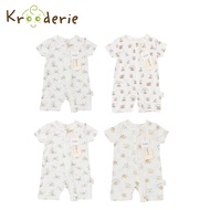 Krooderie TENCEL Baby Short Sleeve And Short Pant Zip Romper