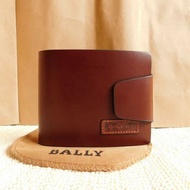 Genuine Leather Wallet Men's Genuine Leather Wallet Button Wallet Imported Brown Wallet