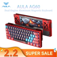 AULA AG60 Gaming Mechanical Keyboard 0.001mm RT 8K Hz Dual-Engine Wired Aluminum Magnetic Keyboard W