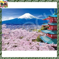 EPOCH 500-Piece Jigsaw Puzzle: Spring Breeze, Mt. Fuji and Five-Story Pagoda - Yamanashi (38x53cm) 0