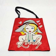 TAS TOTEBAG WANITA B2020 SEQUINS KULIT SINTETIS - LOVELY GIRL