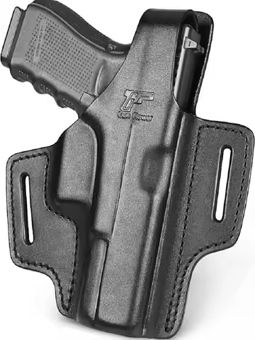 Holster for Glock 19 19x 22 23 31 32 45 2 Slot Full Grain Leather OWB Thumb Break Pistol Holder Hunt