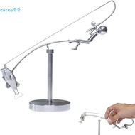 SOCSU The Fisherman Balancing Sculpture, Metal Desk Ornament Kinetic Fishing Sculpture, Creative Han