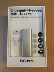 Sony 藍芽耳機 Bluetooth Headset with Speaker Hands-free camera remote SBH56 銀色