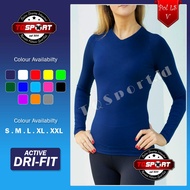 PLAIN Sports Tops, Fitness Clothes, Gymnastics T-Shirts, Running, Women, Girls, Ladies, Long Sleeve 