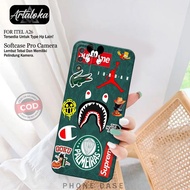 ITEL A26 Case - Branded Fashion Case - Pro Camera Softcase - ITEL A26 Casing - TPU Silicone - ITEL A