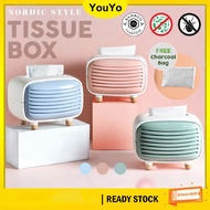 Vintage Radio Facial Tissue Box FREE Charcoal Bag Napkin Paper Towel Container Bathroom Kotak Tisu