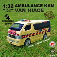 AMBULANS KKM 1:32 Ambulance Toyota Hiace Van Model Diecast Toy