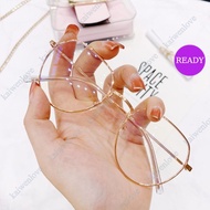 【Replaceable Lenses】Metal Frame Anti-blue Radiation Protection Eyeglasses Women for Student Online C
