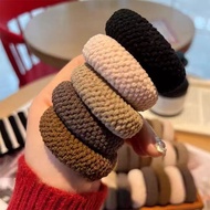 Bold Thick Thickened High Elastic Ponytail Hair Tie Does Not Hurt Hair Hair Rope Feel Head Rope Seam