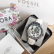 ✨FOSSIL 鏤空機械錶 白 玫瑰金 女錶 38mm ME3086 ME3069 ME3136