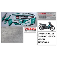 (100% ORIGINAL YAMAHA) LAGENDA FI 115 GRAPHIC SET FOR MODEL PETRONAS (2WB-FG000-03-P9)