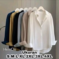 KEMEJA Women's Plain Shirts Rayon Shirts SML XL XXL XXXL 4XL