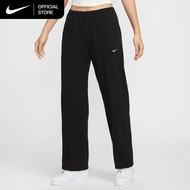 Nike Women's Sportswear Chill Terry Mid-Rise French Terry Open-Hem Sweatpants - Black [HF6459-010]