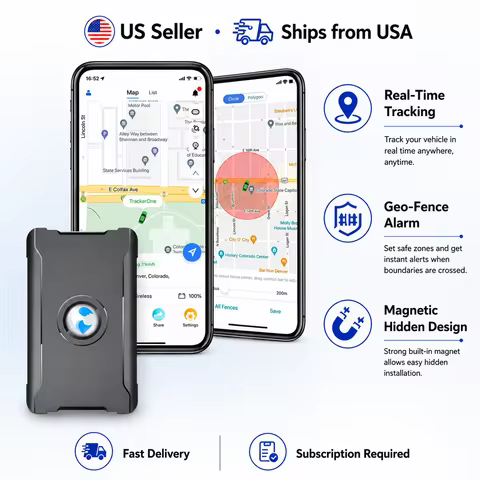 4G LTE GPS Tracker for Car, US Seller Magnetic Hidden Vehicle Locator, Real-Time Global Tracking App
