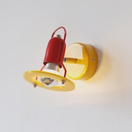MEMPHIS โคมไฟติดผนังยุคกลางโคมไฟ LED ติดผนังสำหรับห้องเด็กห้องรับแขกห้องนอนแบบเรียบง่ายสไตล์วินเทจสีสันสดใส