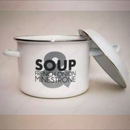 Retro Vintage Gusta Enamel Soup Pot