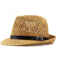 Summer men Fedora Hats for Women Straw Sun Hats Wide Brim summer Visor Cap Solid Straw Jazz Hat Beach cap Sombrero Panama Gorras