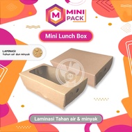 Lunch Box 290gsm Paper Lunch Box Kraft Paper Box Dimsum Takoyaki Food Box 12x7x5 12x9x5 12x7 12x9 MI