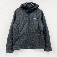 Patagonia Nano Puff 連帽絎縫夾克，保暖，黑色，L 碼（古著）