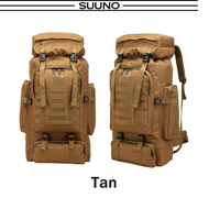 SUUNO 80L Waterproof Camo Tactical Backpack Military Army Hiking Camping Backpack Travel Rucksack Ou