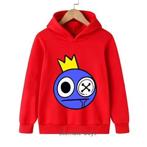 Spring Autumn Kids Popular Roblox Hoodie Rainbow Friends Sweatshirt