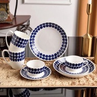 芬蘭ARABIA 24h系列復古色彩花瓣潮流馬克杯咖啡杯餐盤碟套裝禮盒