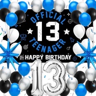 13th Birthday Decoration Set for Boys Girls, Official Teenager 13 Birthday Party Banner Backdrop, La