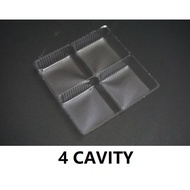(10pcs) 4 CAVITY Plastic Tray