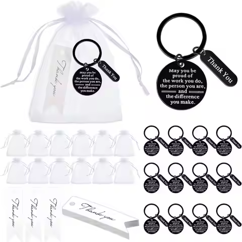 Employee Appreciation Thank You Keychains Gifts Bulk