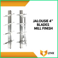 ✑ Jalousie Frame 4 Blades for Louver Window 1 Pair