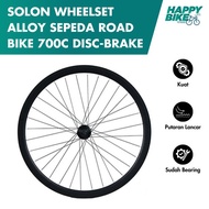 SOLON Wheelset Sepeda Roadbike Alloy Discbrake 700C Set VeLengkap