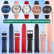 For SWATCH YCS YAS YGS IRONY Watch Strap 17mm 19mm Cowhide strap Bracelet Men Women Sport Replacemen