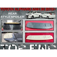 TOYOTA ALPHARD AH30 /TOYOTA VILLFIRE 2015-2021 REAR SPOILER LIP ATAP DEPAN ABS/CARBON LOOK ABS SKIRT