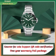 Emporio Armani AR11338 Watch Green Water Ghost Business Fashion Steel Band Green Plate Quartz Men's Watch