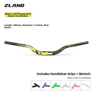 Elevated 55mm Long Aluminum Alloy Bullhorn Handlebar 55mm