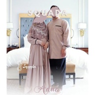 Squada - ADNA COUPLE PLAIN GAMIS FATHER MOTHER PREMIUM TOYOBO MATERIAL