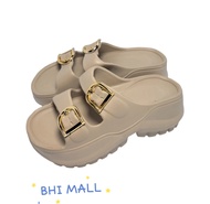 Sandal Wanita Wedges Sendal Selop Tinggi EVA Jelly Karet Kekinian Antislip Empuk Ringan Premium