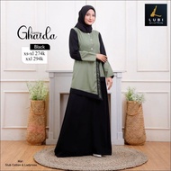 promo.!! Gamis Ghaida by Lubi. ready hitam murah