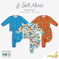 3pcs Junior Velvet Long Pajamas Set SML, LB, XL, XXL Baju Tidur Baby Boy