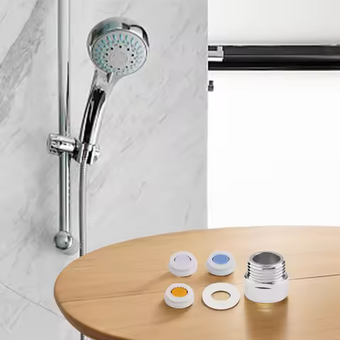 1pc Shower Head Flow Control Valve Water Saver Device Flow Reducer Limiter 1/2in Thread 3types Flow 