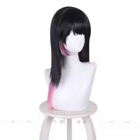 Anime Akane-banashi Akane Osaki Cosplay Wig Akane Arakawa Long Black-to-Pink Ombre Wig Heat Resistan