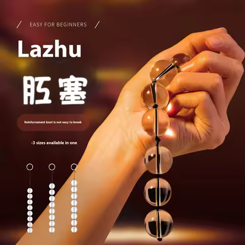 Erotica SM Props Vestibular Development Glass Pull Beads Anal Plug SM Tempering Masturbation Anal Be