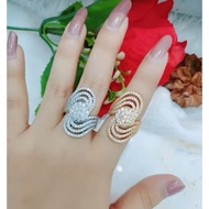 Titanium Ring Elegant Premium Zirconia GemstoneWanita C66-72UD