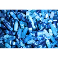 Natural Blue Silk Agate Dzi Beads Loose Beads String Agate Barrel Beads Buddha Beads Bodhi Accessori