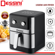 DESSINI ITALY 6L Electric Air Fryer Convection Oven Toaster Timer Oil Free Roaster Breakfast Machine