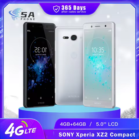 Original Sony Xperia XZ2 Compact SO-05K 4G Mobile Phone NFC 4GB+64GB 19MP+5MP 5.0'' Snapdragon 845 O
