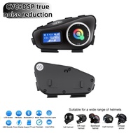 Q58 Max Bluetooth5.3 Motorcycle Helmet Intercom 800M 2-Rider Music Share IPX6 Waterproof Earphone